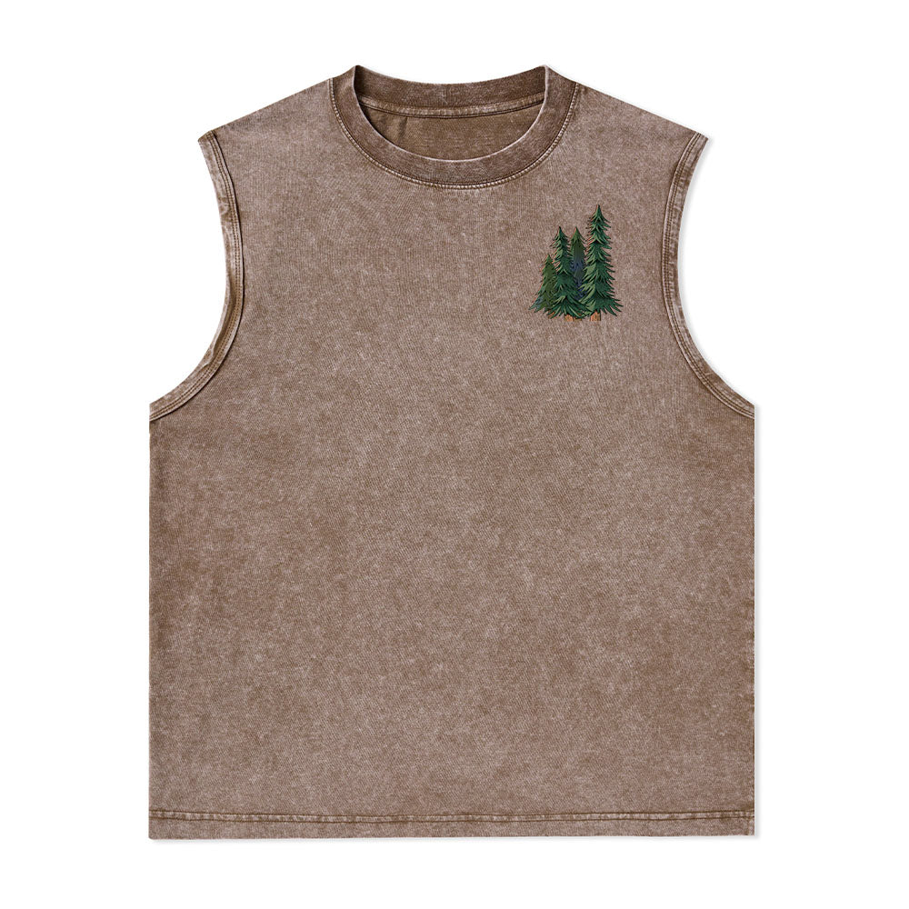 Freeleaf Adventure Awaits Unisex Washed Tank Tops