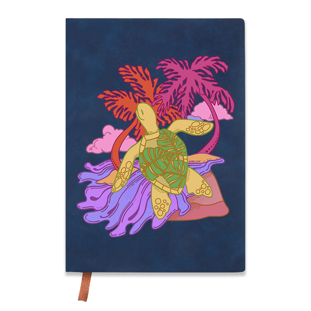 Freeleaf Hawaiian Green Sea Turtle Vintage Leather Journal Notebook