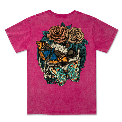 Floral Skull Washed Tee