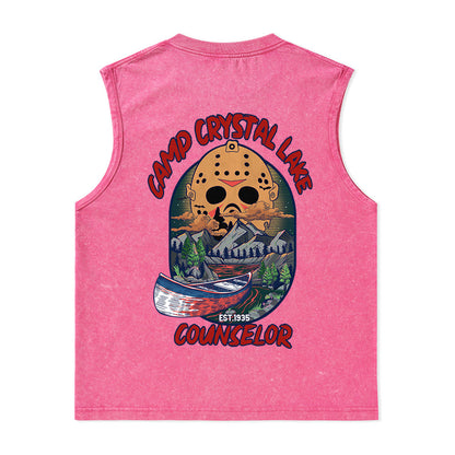 Freeleaf Camp Crystal Lake Unisex Washed Tank Tops