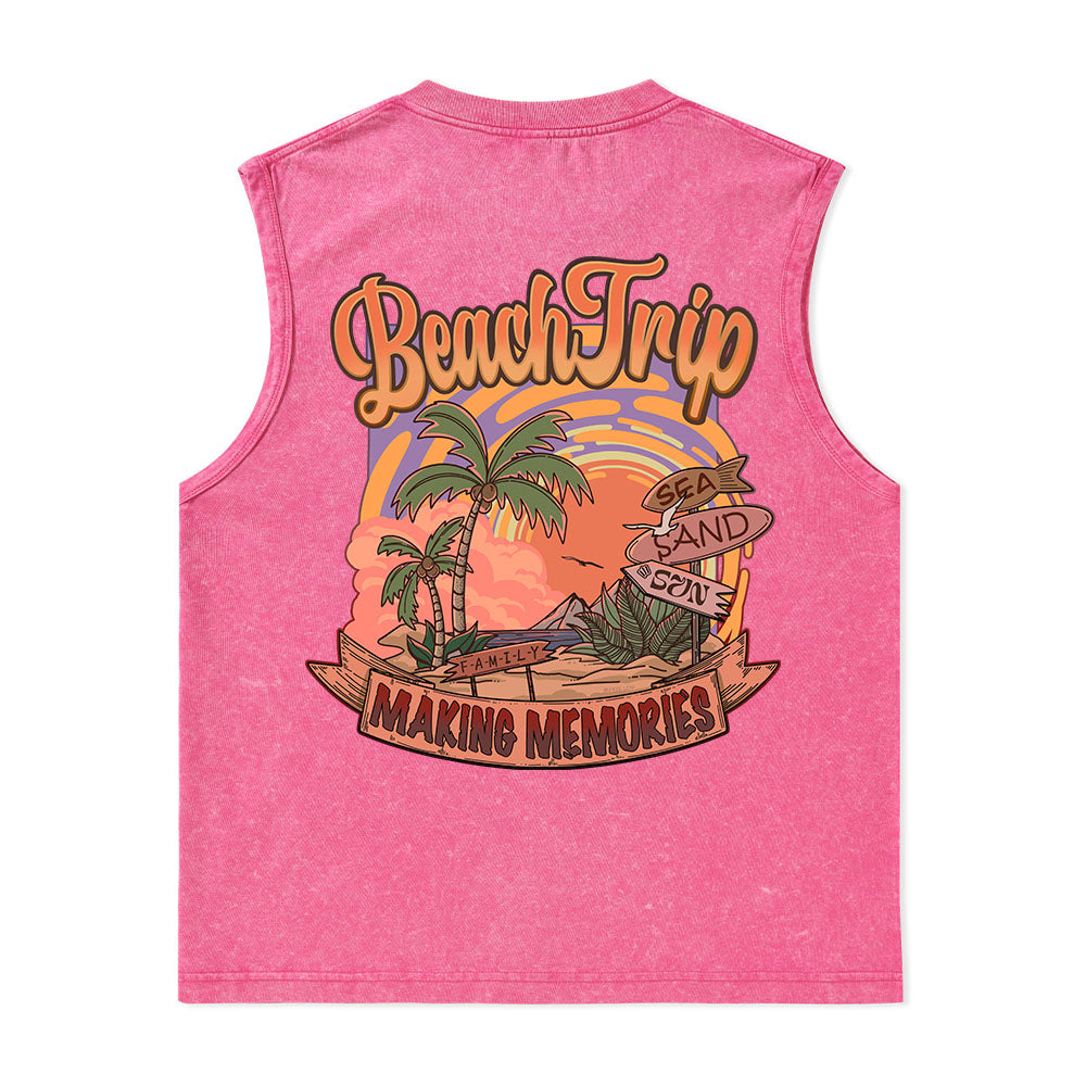 Freeleaf Vacation Unisex Washed Tank Tops