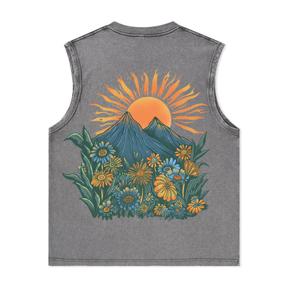 Freeleaf Energy Nature Inspired Unisex Washed Tank Tops