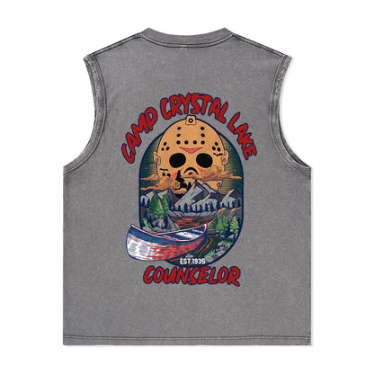 Freeleaf Camp Crystal Lake Unisex Washed Tank Tops