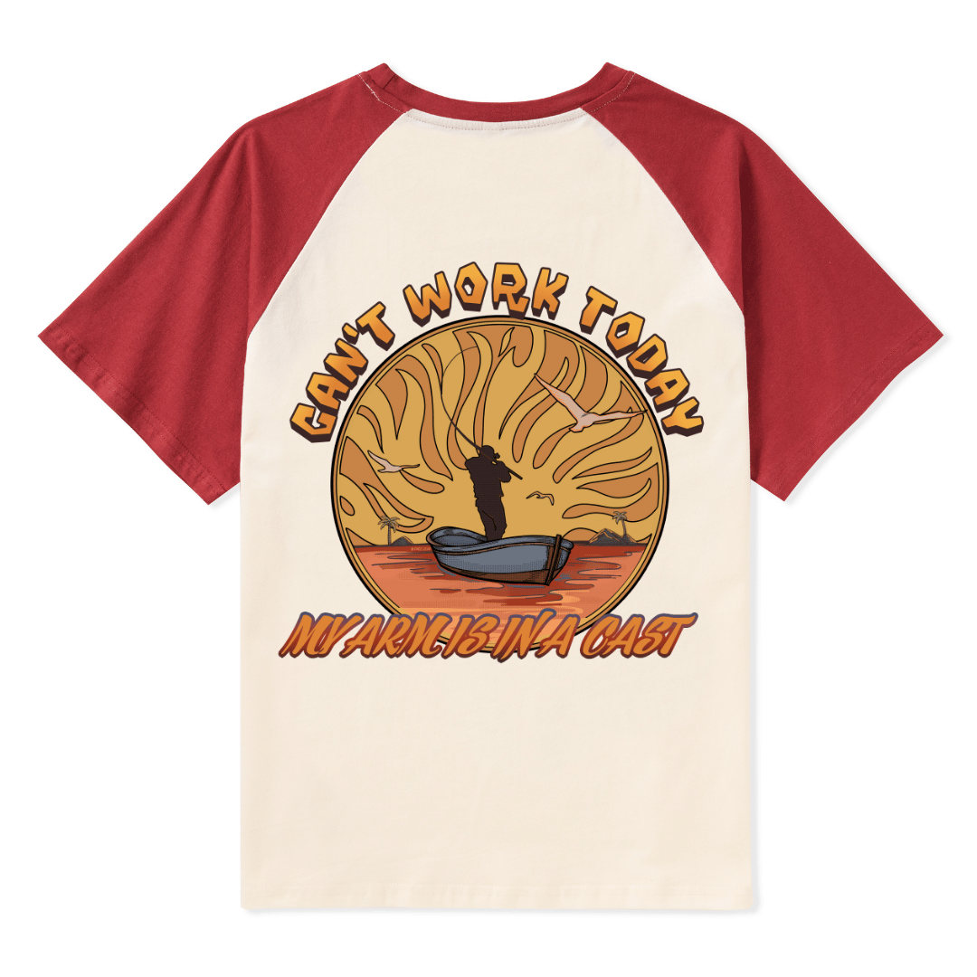 Can't Work Today Raglan Short Sleeve Top