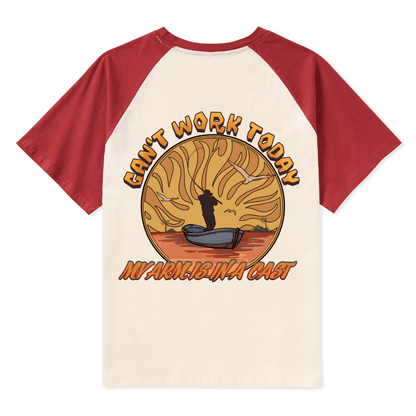 Can't Work Today Raglan Short Sleeve Top