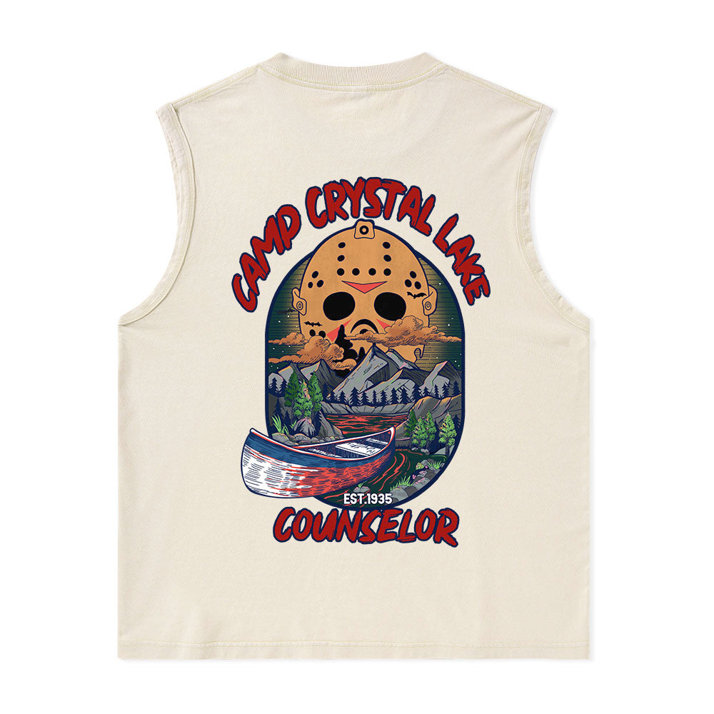Freeleaf Camp Crystal Lake Unisex Washed Tank Tops
