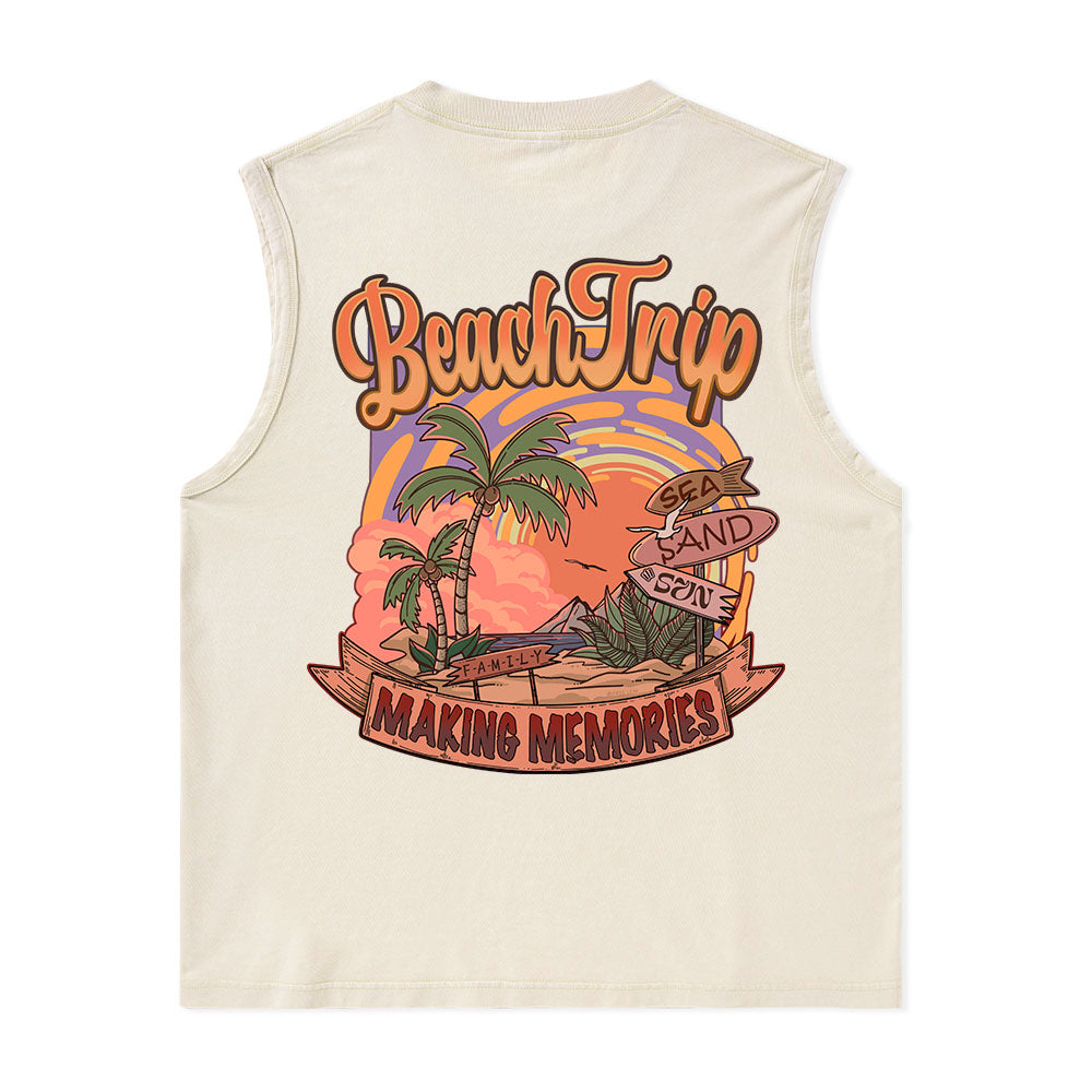 Freeleaf Vacation Unisex Washed Tank Tops