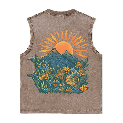 Freeleaf Energy Nature Inspired Unisex Washed Tank Tops