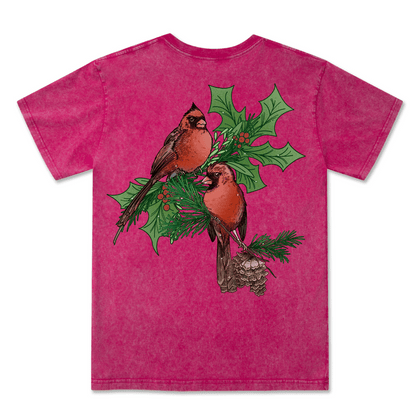 Christmas Cardinal Washed Tee
