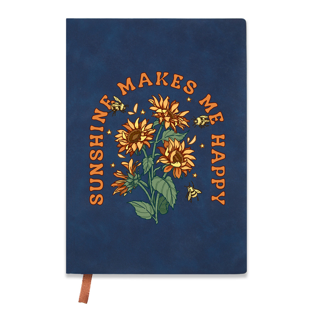 Freeleaf Sunshine Makes Me Happy Leather Journal Notebook