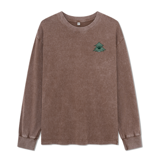 Hiking & Dogs Adventure Washed Long Sleeve Top