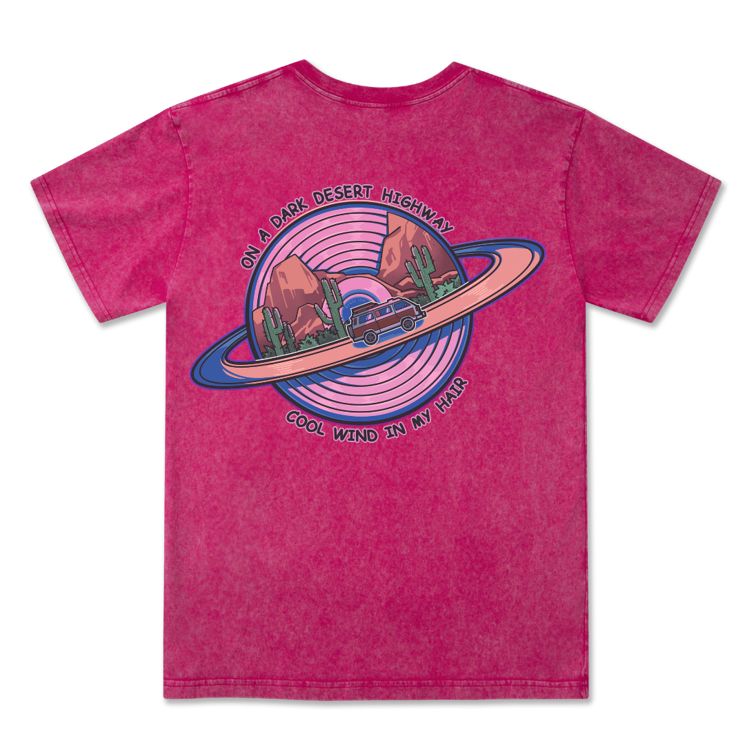 On A Dark Desert Highway Washed Tee