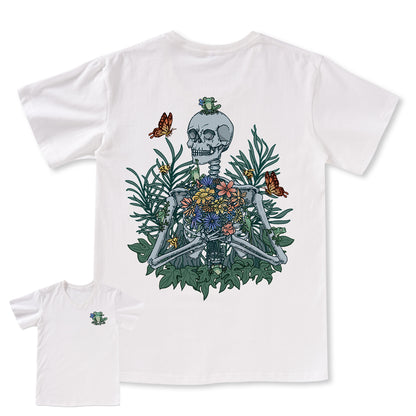 Freeleaf Rebirth in Bloom Unisex Nature Inspired V-neck Tee