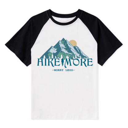 Hike More Front-printed Raglan Short Sleeve Top