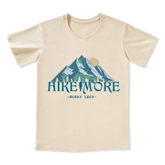 Hike More Front-printed V-neck Tee