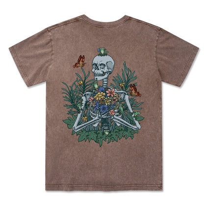 Freeleaf Rebirth in Bloom Unisex Nature Inspired Washed Tee