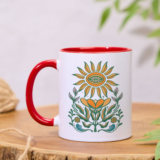 Freeleaf Sunflower Colorful Ceramic Mug