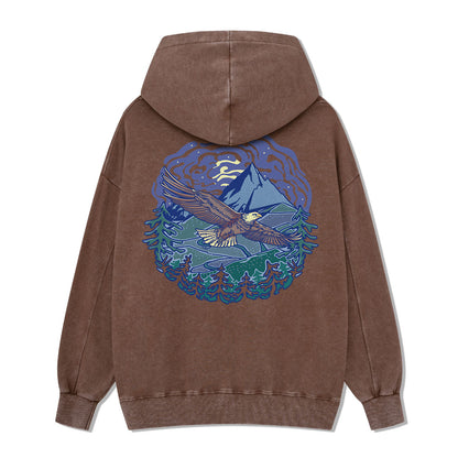 Yellowstone National Park Back-printed Washed Hoodie