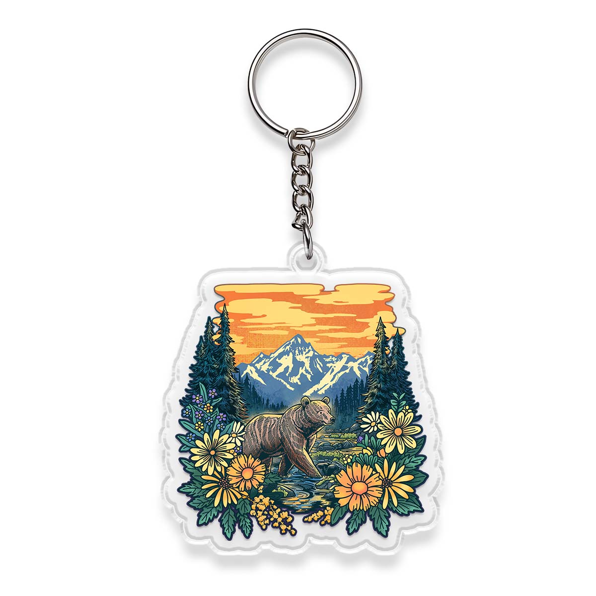 Freeleaf Go Into Nature  Double-Sided Acrylic Keychain