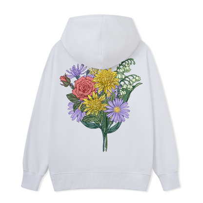 Freeleaf Symphony of Flowers Unisex Nature Inspired Hoodie