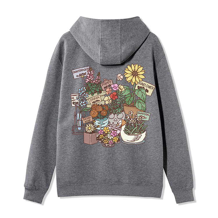 Freeleaf Flourishing Garden Nature Inspired Unisex Fleece Full-Zip Hoodie