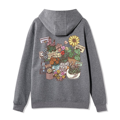 Freeleaf Flourishing Garden Nature Inspired Unisex Fleece Full-Zip Hoodie