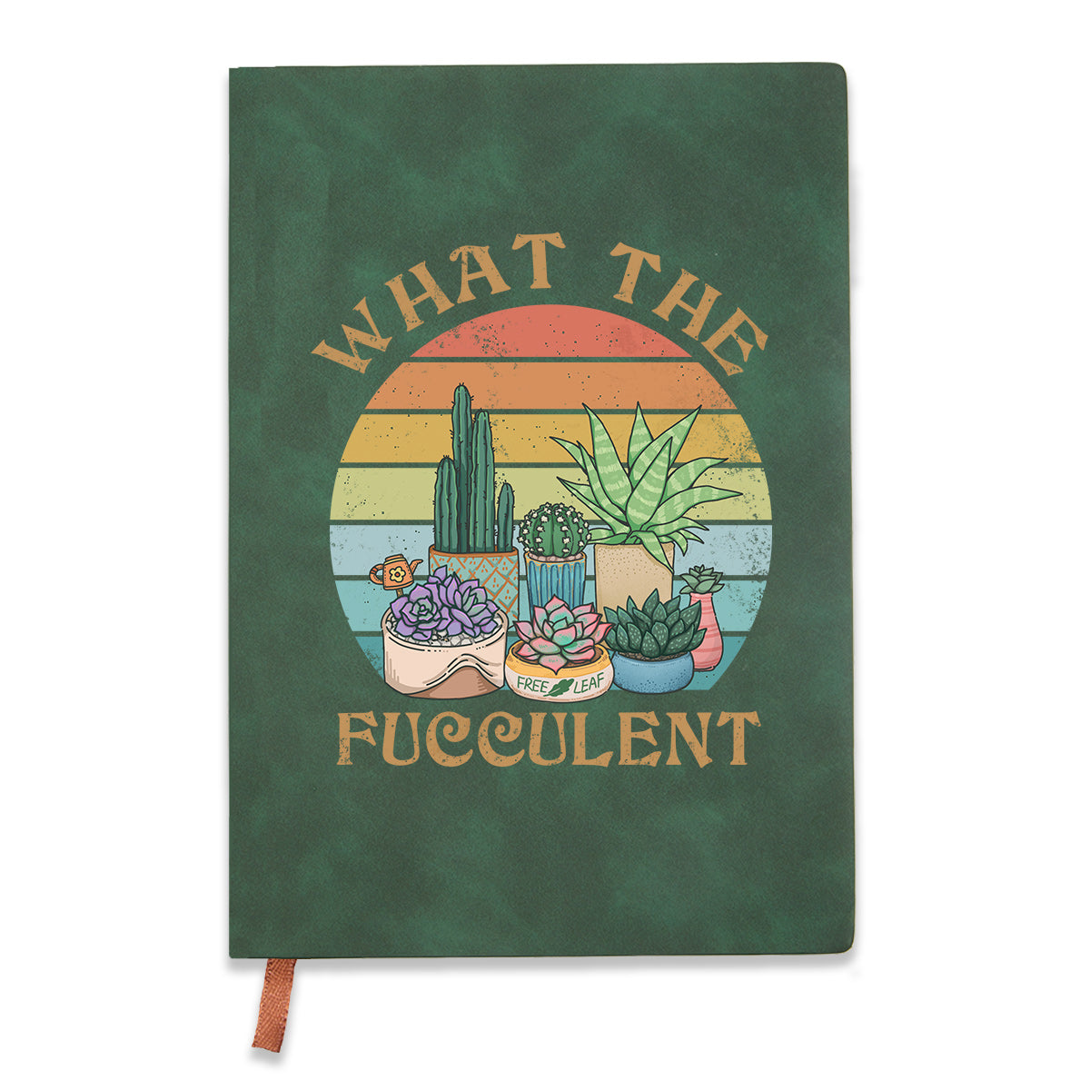 Freeleaf What the Fucculent Leather Journal Notebook