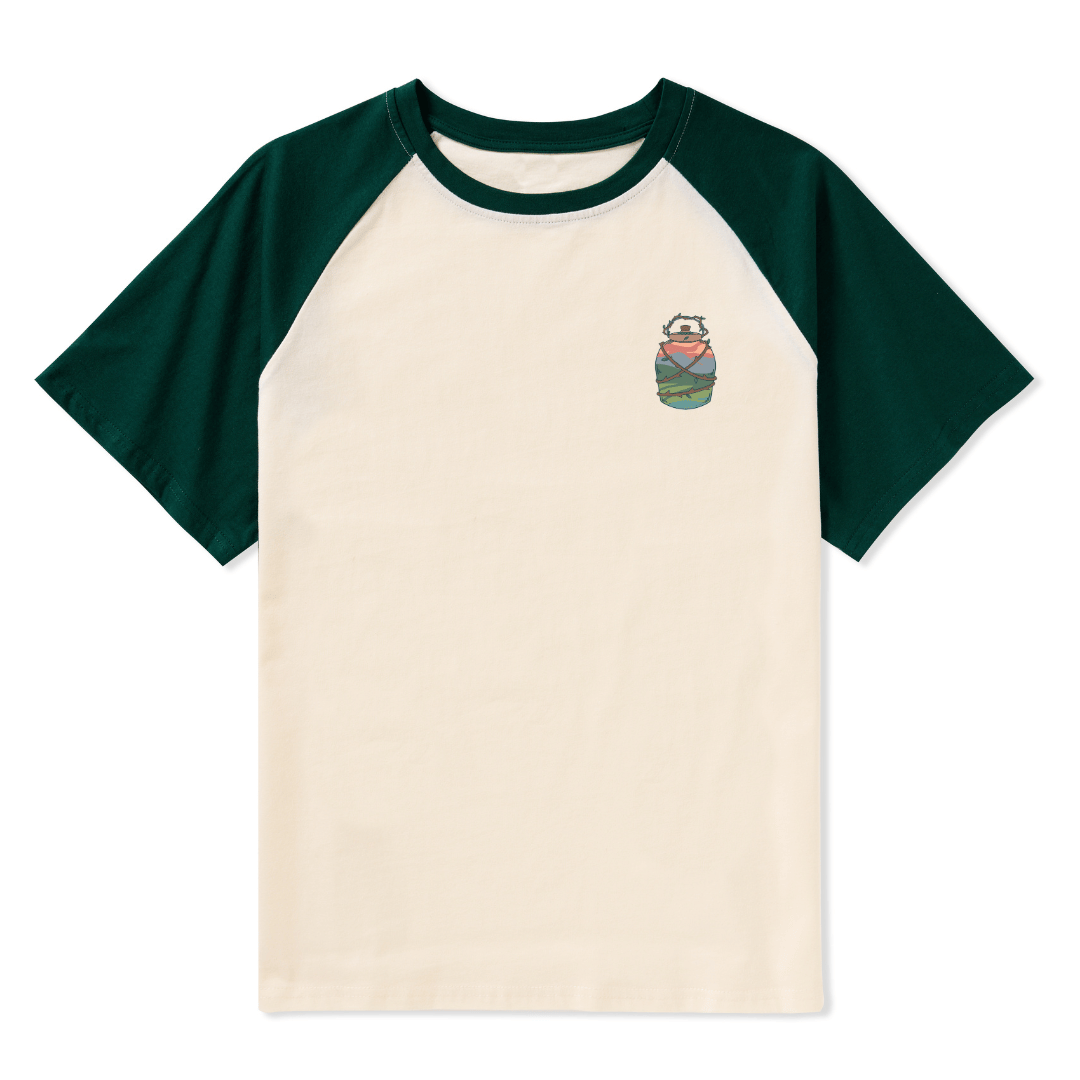 Go And Discover Raglan Short Sleeve Top