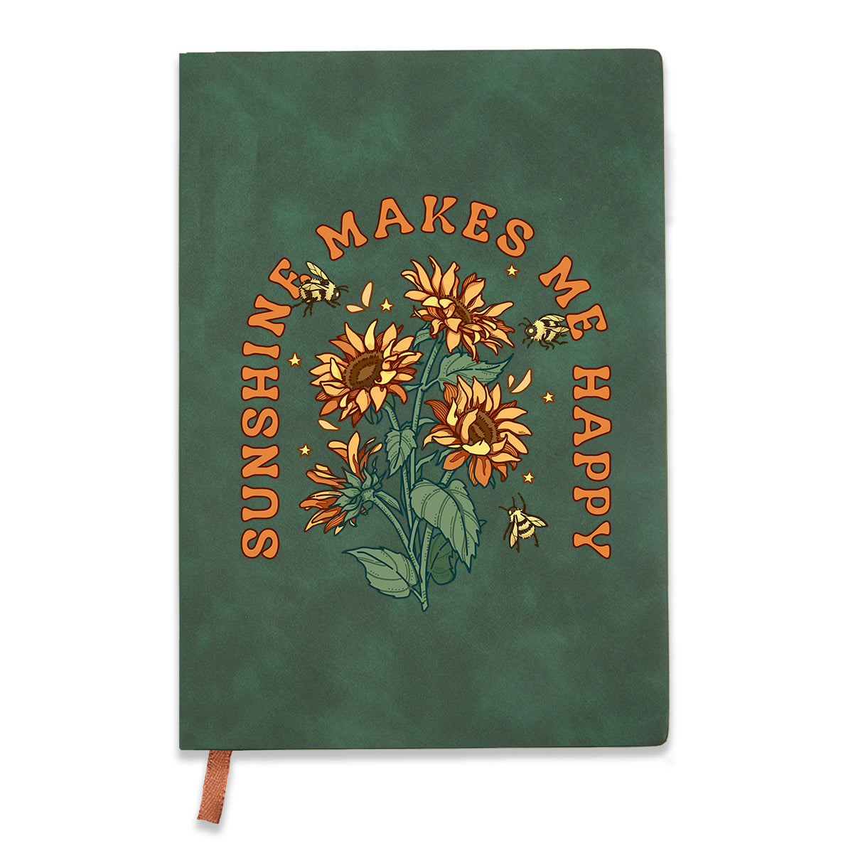 Freeleaf Sunshine Makes Me Happy Leather Journal Notebook