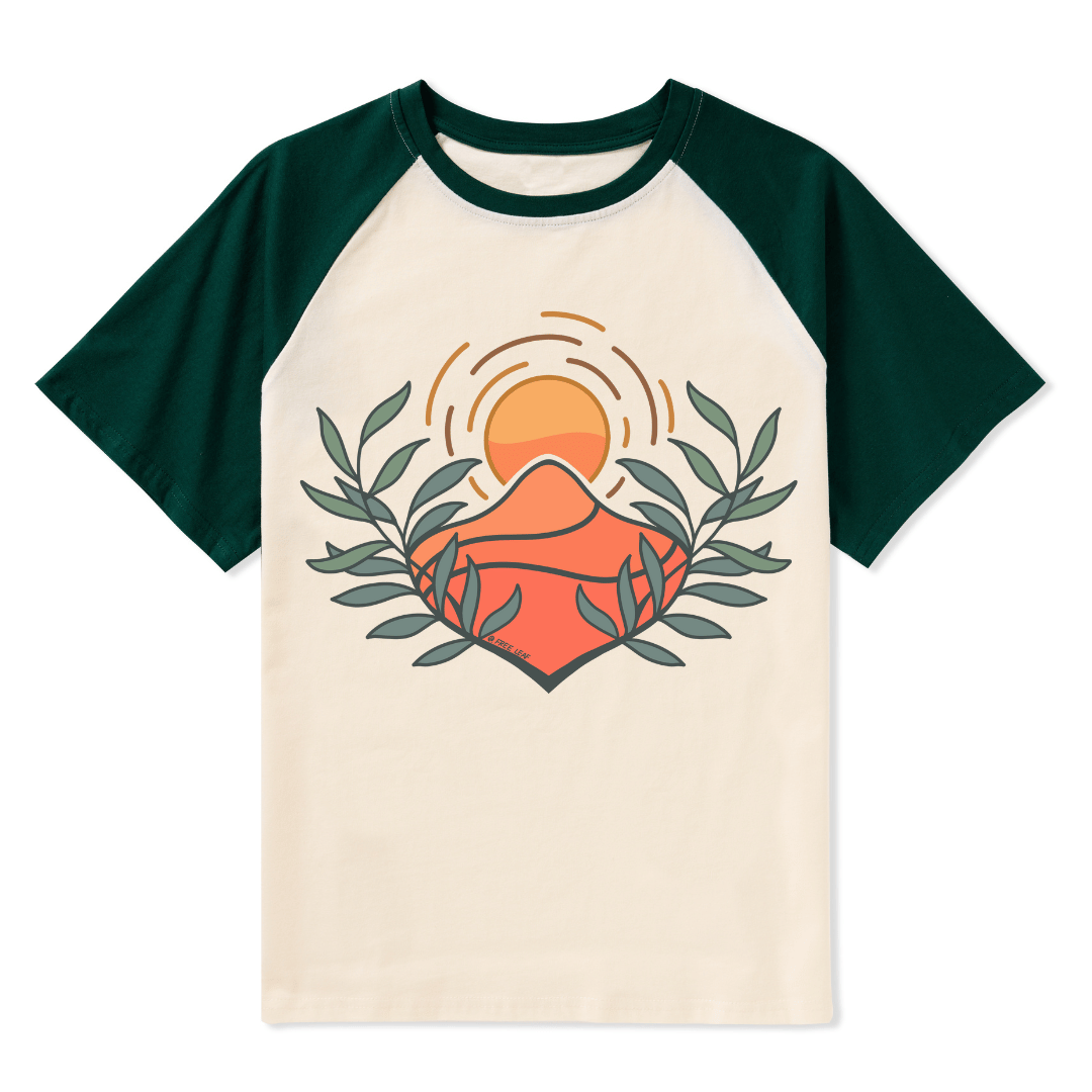 Oasis In The Desert Front-printed Raglan Short Sleeve Top