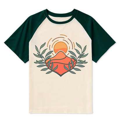 Oasis In The Desert Front-printed Raglan Short Sleeve Top