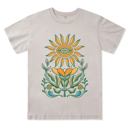 Sunflower Front-printed Washed Tee