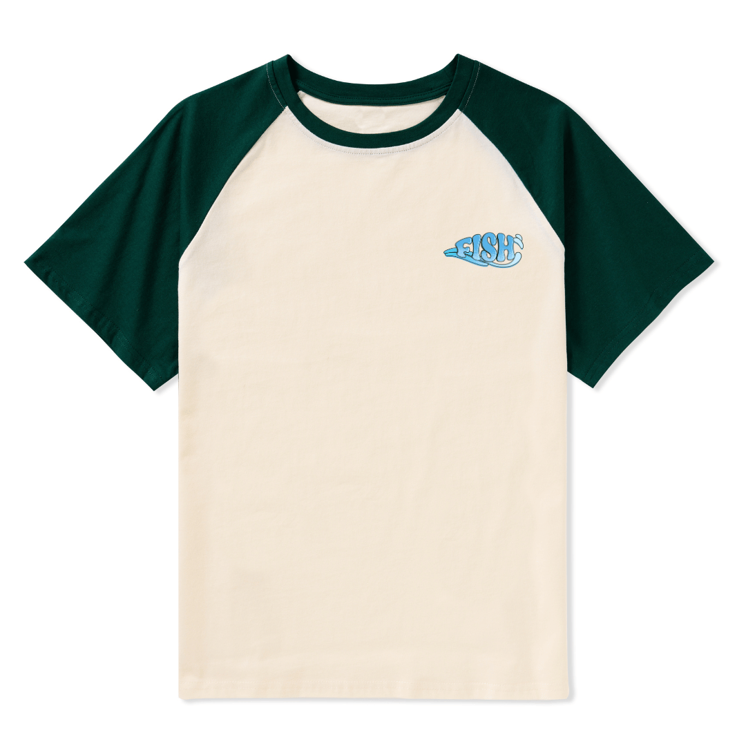 Born To Fish Raglan Short Sleeve Top