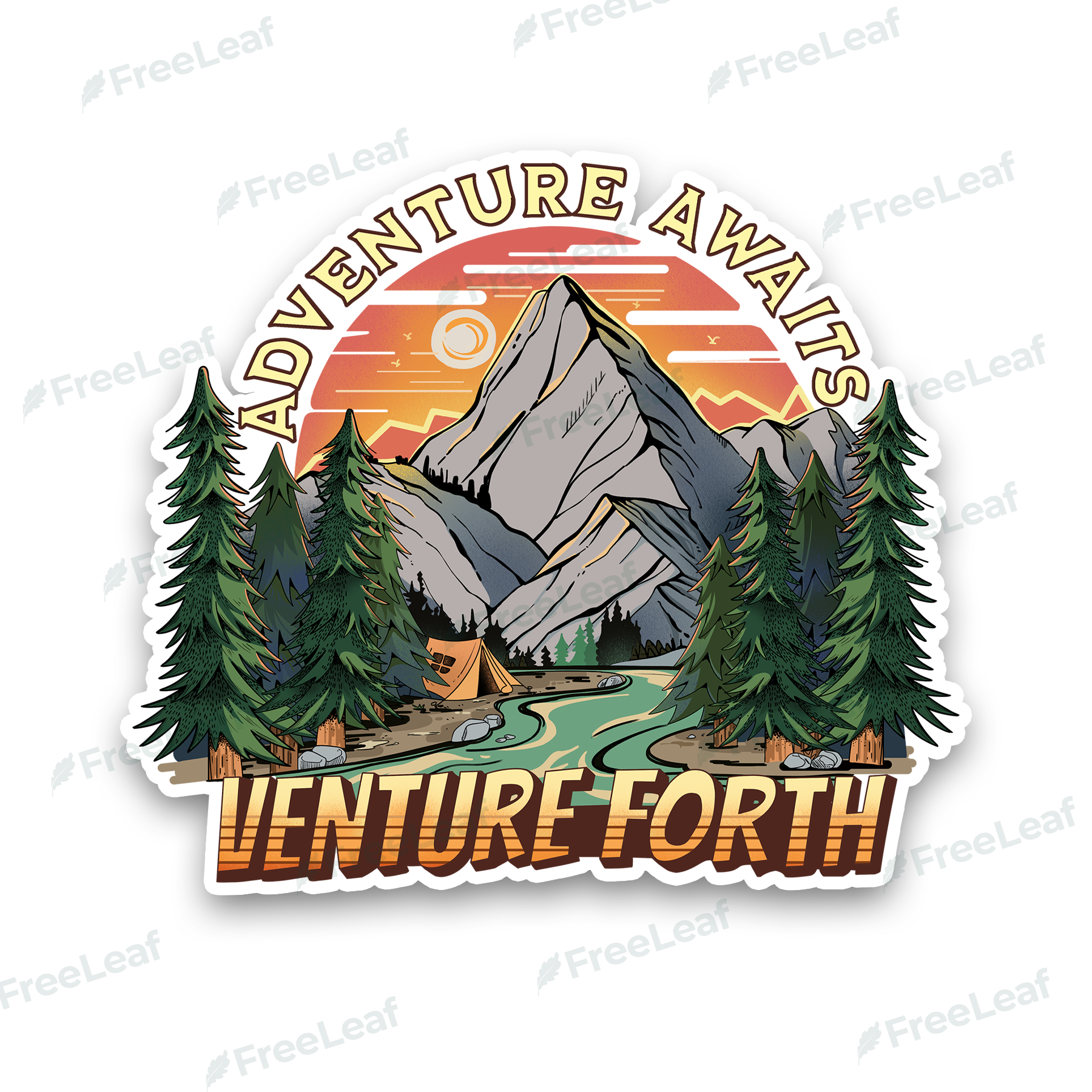 Adventure Awaits Sticker