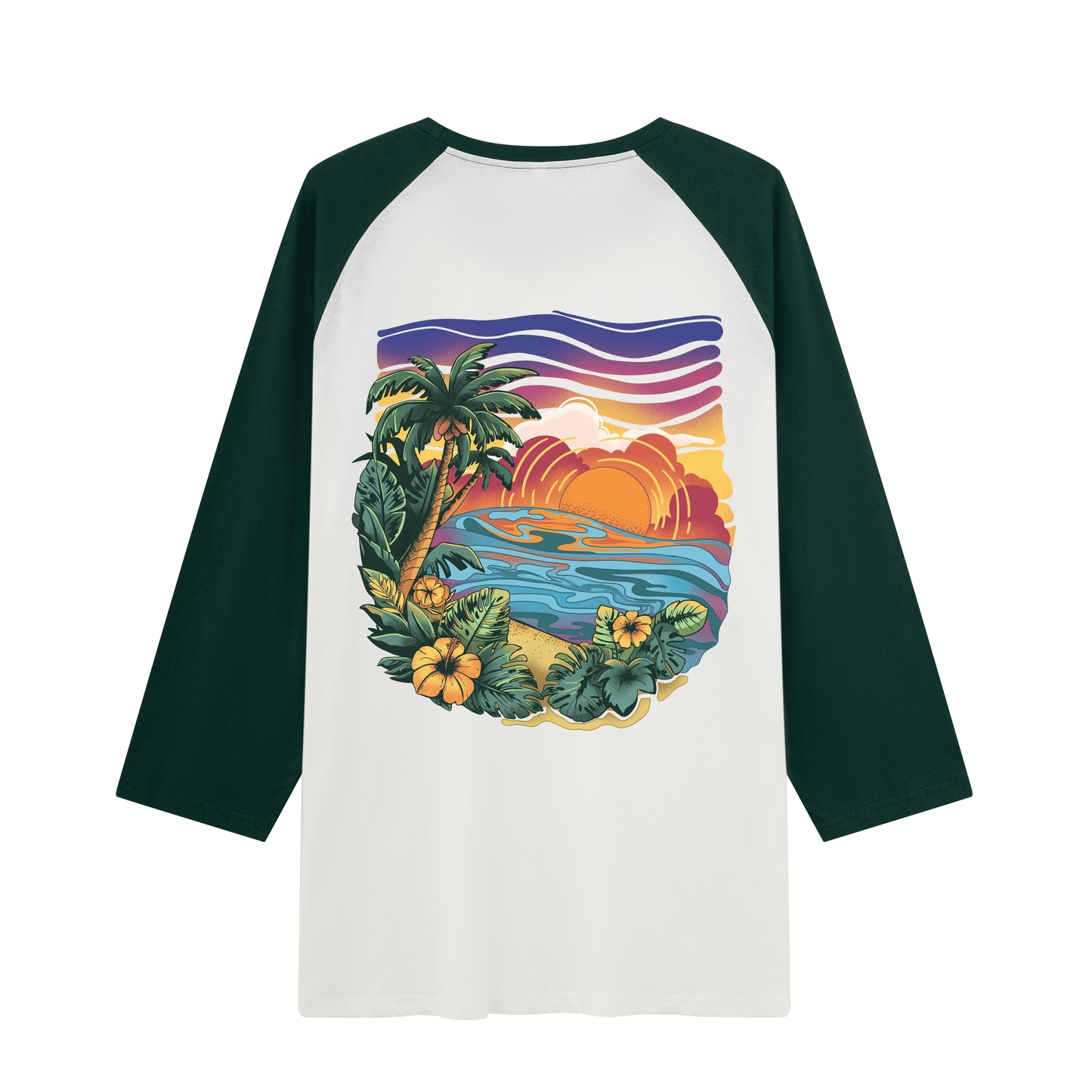 Golden Glow Raglan Long Sleeve Tops
