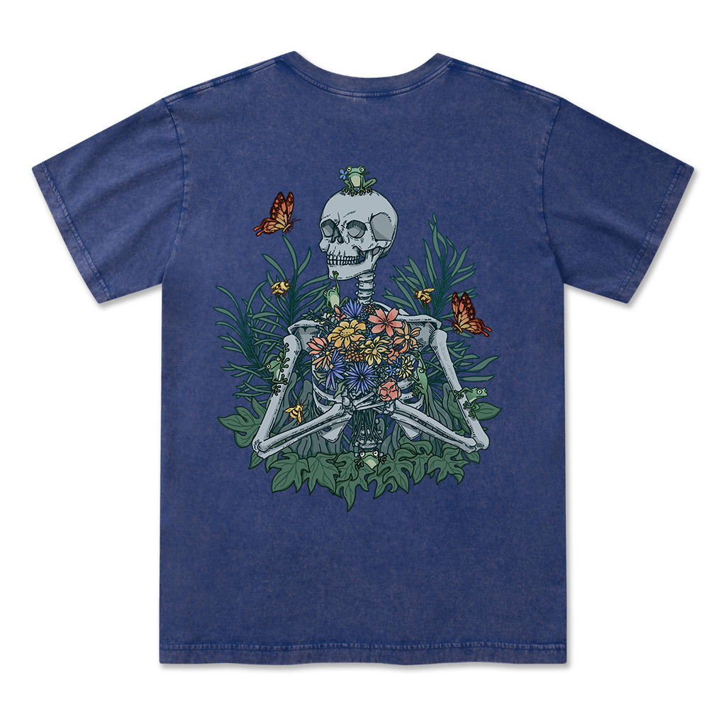 Freeleaf Rebirth in Bloom Unisex Nature Inspired Washed Tee