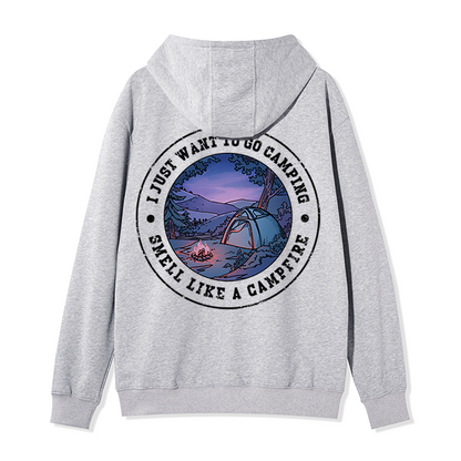 Freeleaf Just Want To Go Camping Unisex Nature Inspired Fleece Full-Zip Hoodie