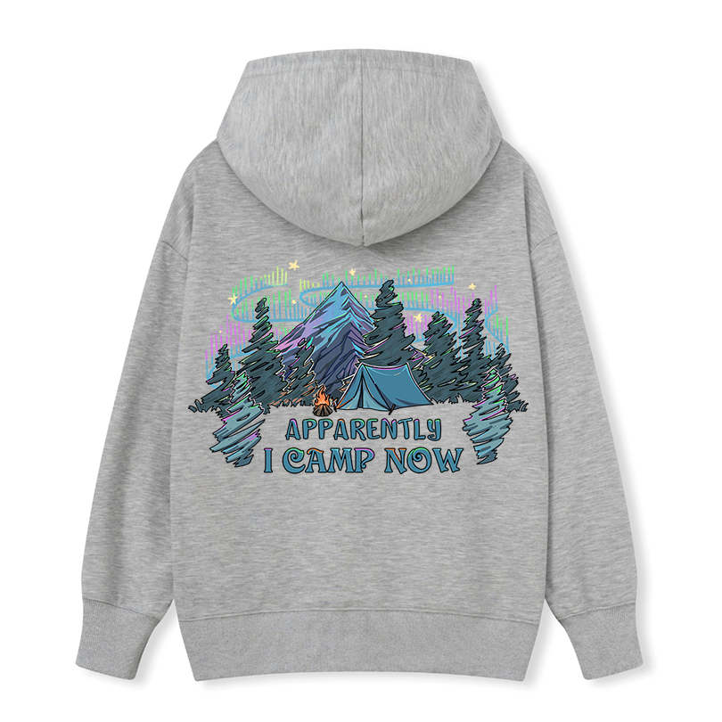 Freeleaf I Camping Now In The Land of Aurora Back-printed Hoodie