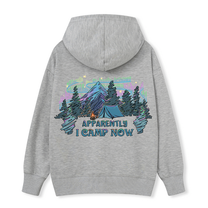 Freeleaf I Camping Now In The Land of Aurora Back-printed Hoodie