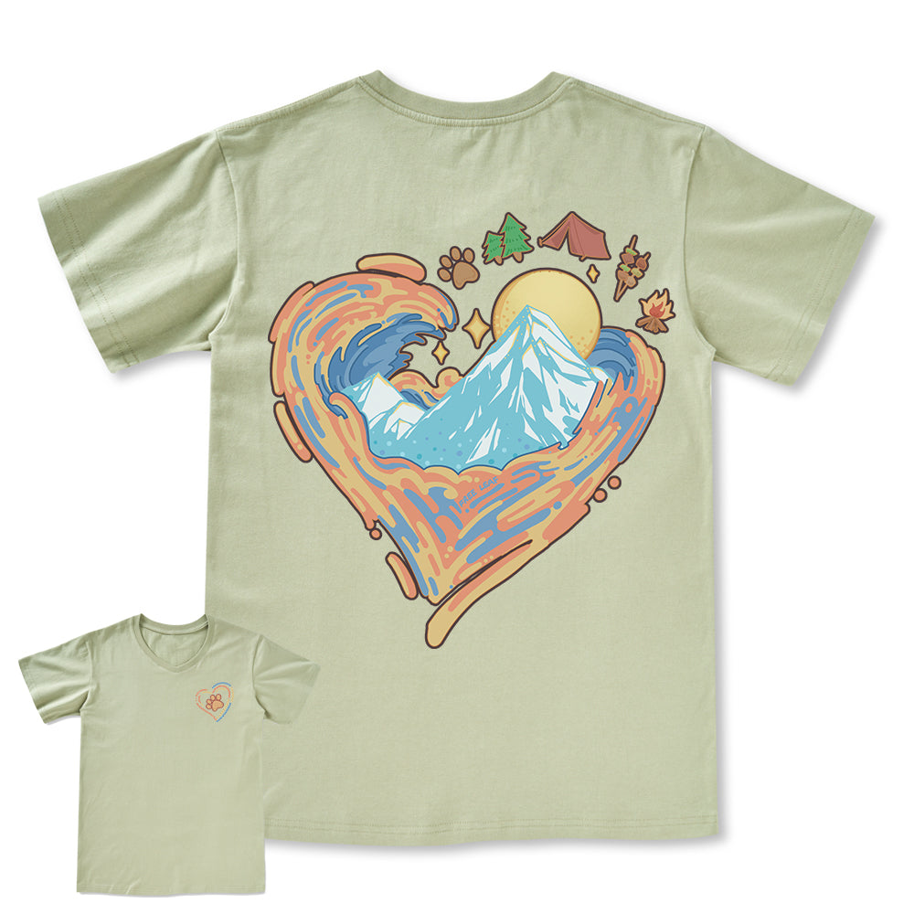 Freeleaf Heart of Wilderness Camping Unisex V-neck Tee