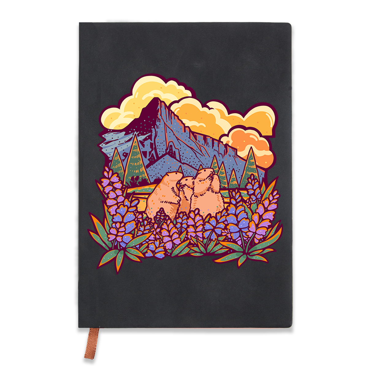 Freeleaf Mount Rainier National Park Vintage Leather Notebook