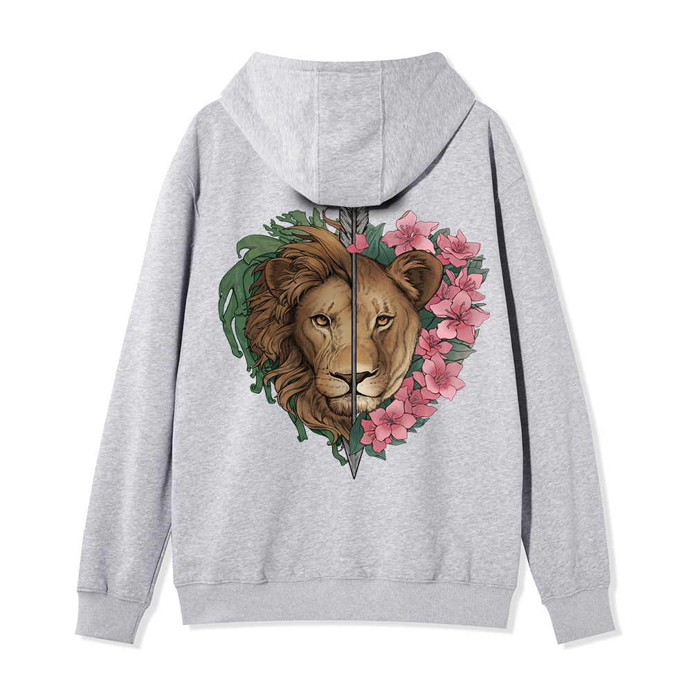 Freeleaf Wild at Heart Full-Zip Back-printed Hoodie