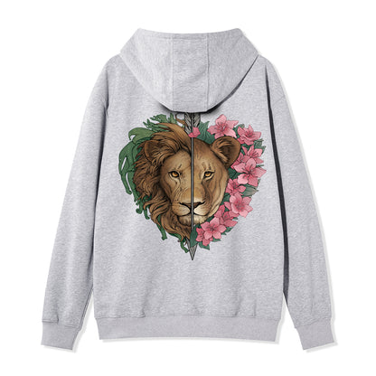 Freeleaf Wild at Heart Full-Zip Back-printed Hoodie