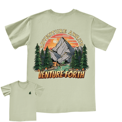 Adventure Awaits V-neck Tee