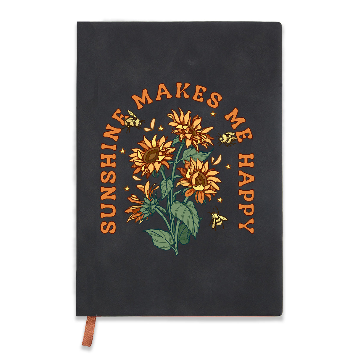 Freeleaf Sunshine Makes Me Happy Leather Journal Notebook
