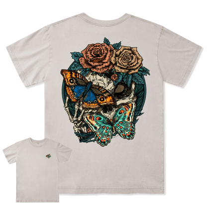 Floral Skull Washed Tee