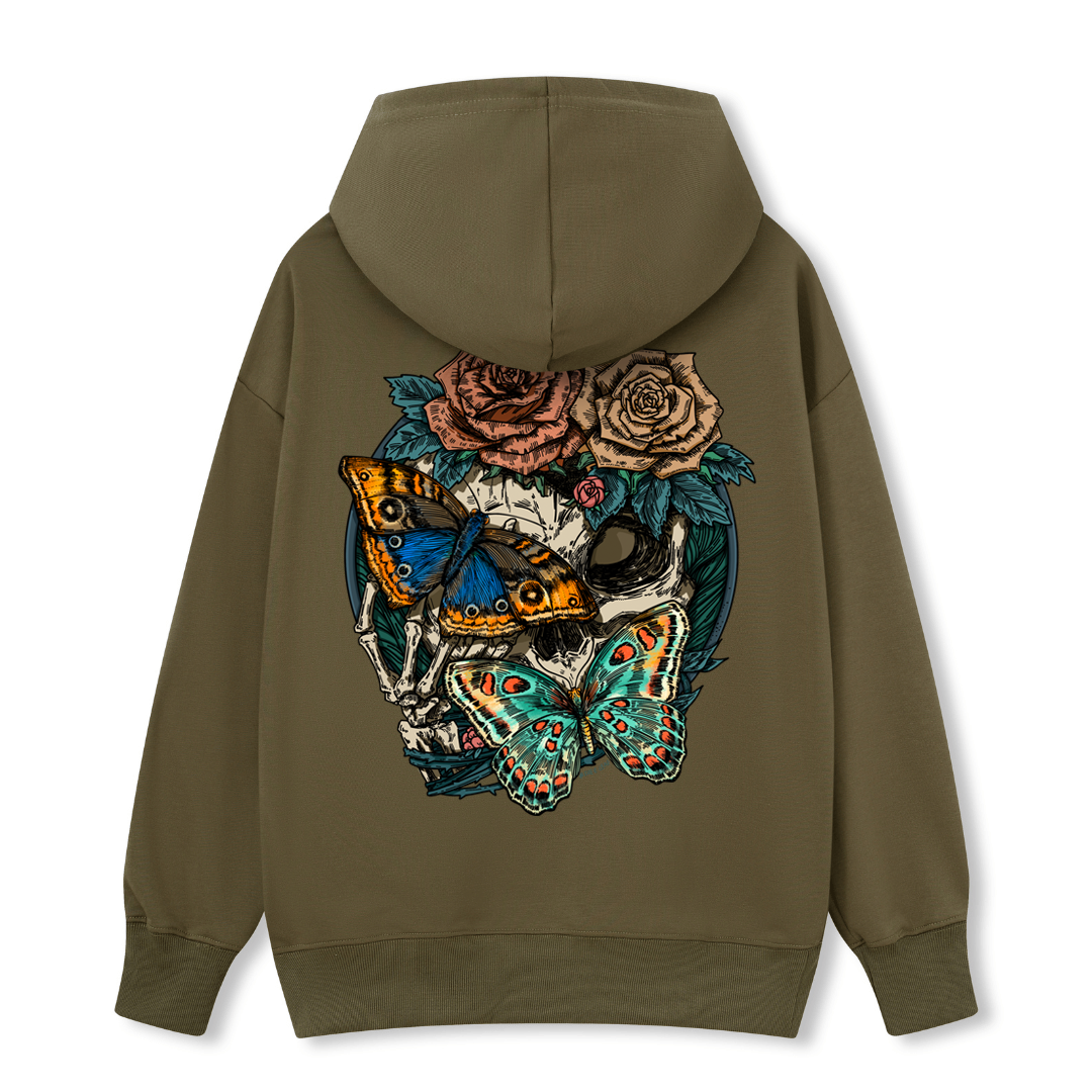Floral Skull Hoodie