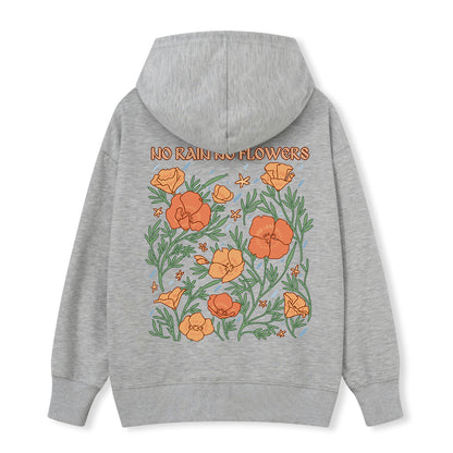 Freeleaf No Rain No Flowers Unisex Back-printed Hoodie