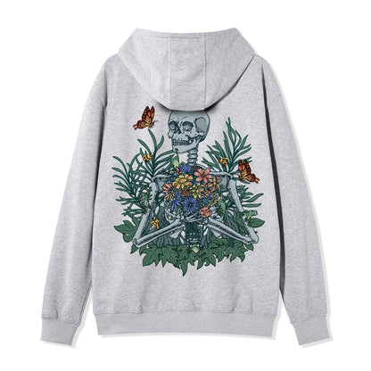 Freeleaf Rebirth in Bloom Unisex Nature Inspired Fleece Full-Zip Hoodie