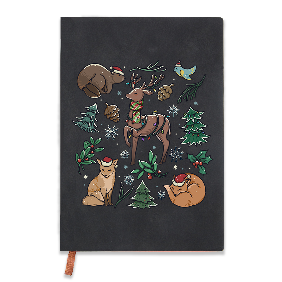 freeleaf-yellowstone-christmas-wonderland-vintage-leather-notebook